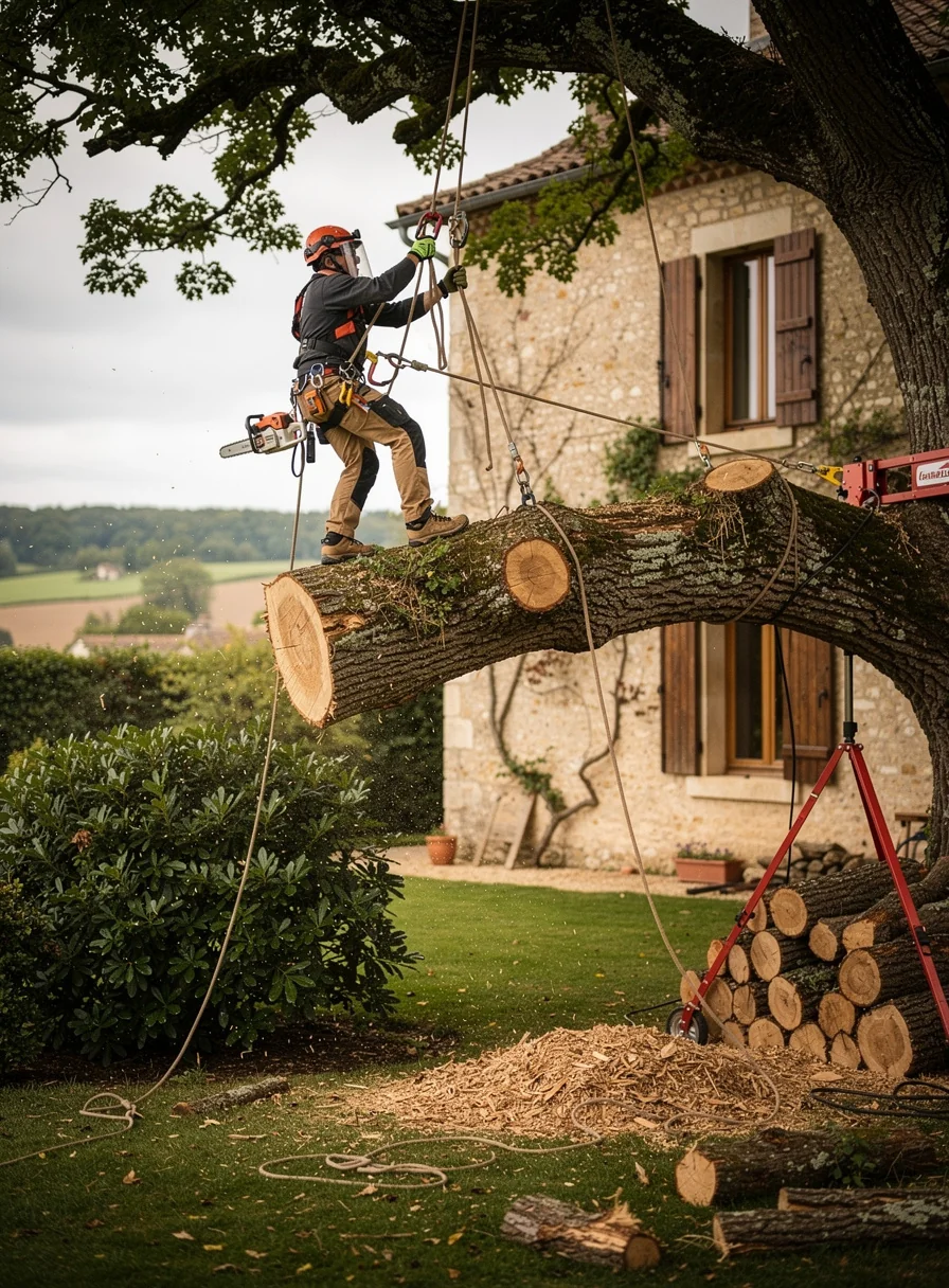 Démontage à la corde